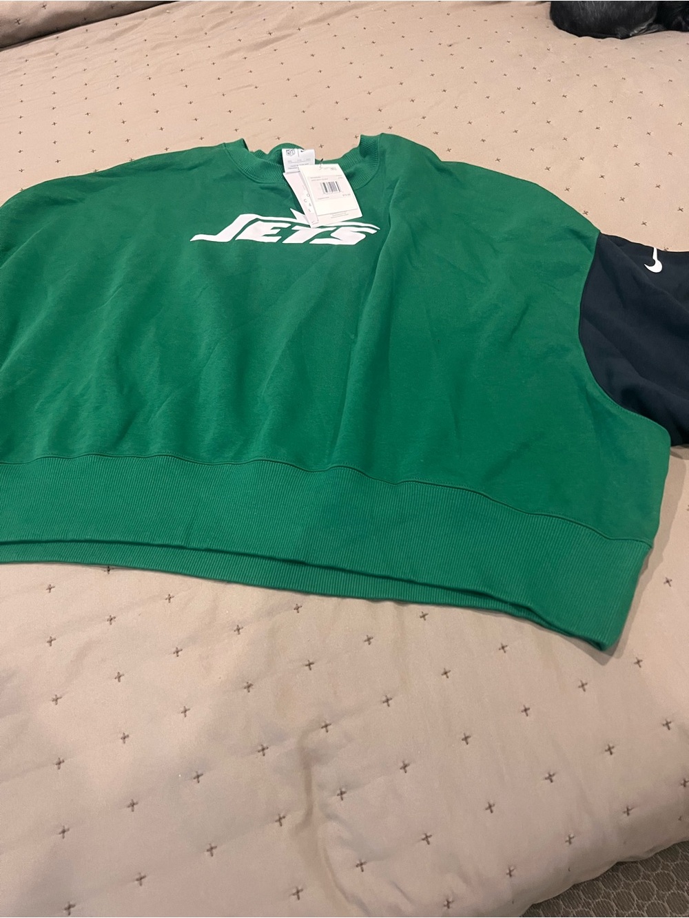 Nike Green and Black Jets Pullover Sweatshirt